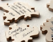 10-200 pc Wedding Guest Book Puzzle custom guestbook alternative WOOD puzzle guest book, Bella Puzzles™, rustic wedding, boho wedding