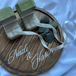 Personalized engagement tray with assorted ring boxes | Nişan Tepsisi | Engagement | Party favors | Engagement tray | Nişan