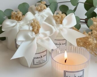 Personalized candles as wedding favors | Civil ceremony gift | Engagement | Wedding favors | Wedding gifts | Nişan | Wedding