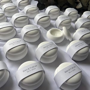 Personalisierte Keramik Kerze | Standesamt Geschenk | Verlobung | Gastgeschenke | Nikah Hediyelik | Nişan | Hochzeit