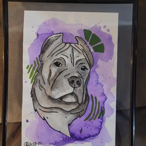 Handmade Watercolor Custom Pet Portraits - Memorials and Gifts!