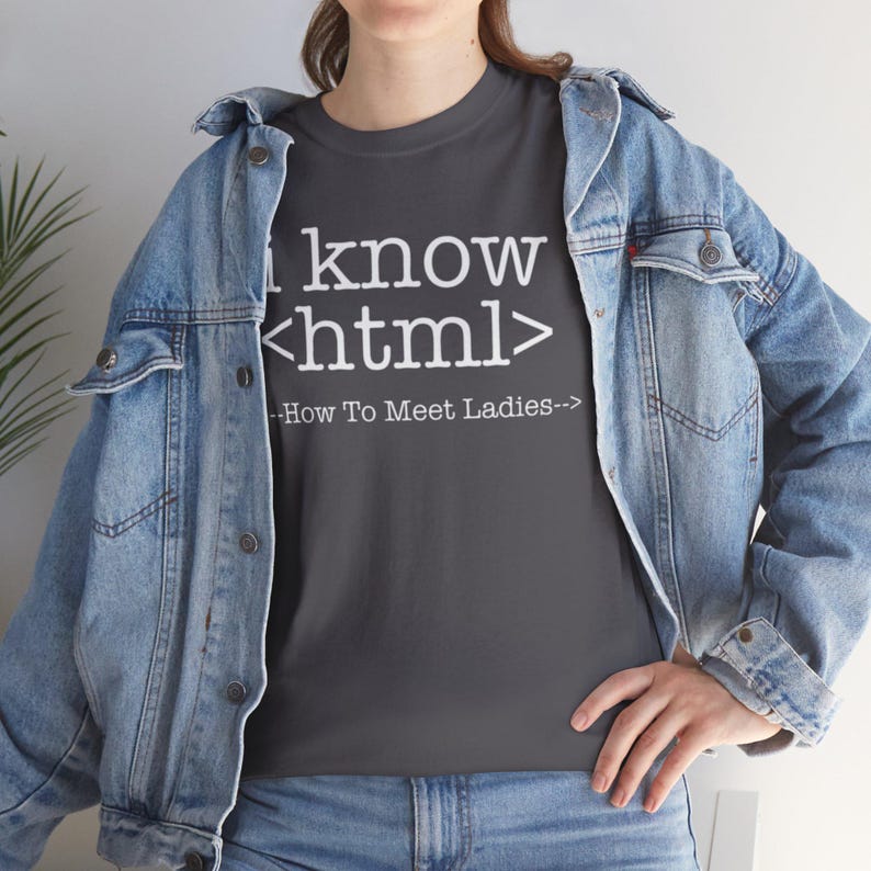 I Know HTML Code Computer Programmer Tee, Funny Coding Ladies Man T-Shirt, Programmer Gift Shirt image 8