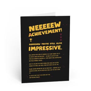 Dungeon Crawler Carl New Achievement Birthday Greeting Card