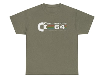 Vintage Original Commodore 64 Logo T-Shirt | Retro 80s Computer Gaming Tee Large Sizes