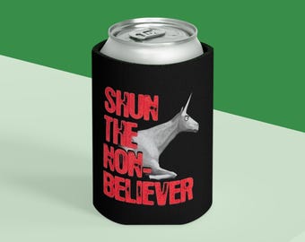 Shun the Non-Believer Charlie the Unicorn Can Cooler Koozie Multiple Sizes