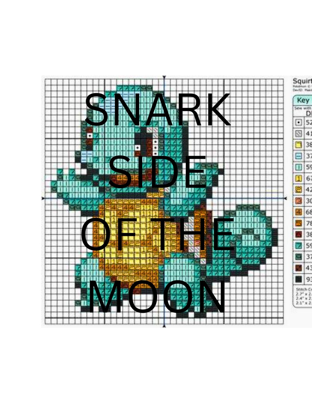 ゼニガメのクロスステッチパターンPDF – かわいい水ポケモン刺繍