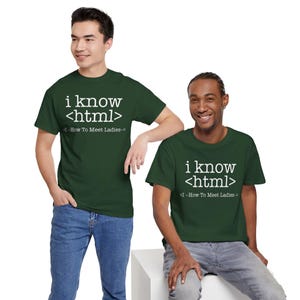 I Know HTML Code Computer Programmer Tee, Funny Coding Ladies Man T-Shirt, Programmer Gift Shirt image 16