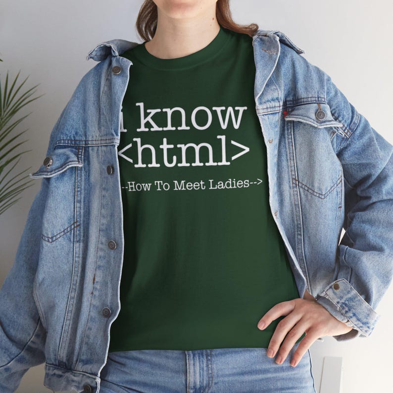 I Know HTML Code Computer Programmer Tee, Funny Coding Ladies Man T-Shirt, Programmer Gift Shirt image 4