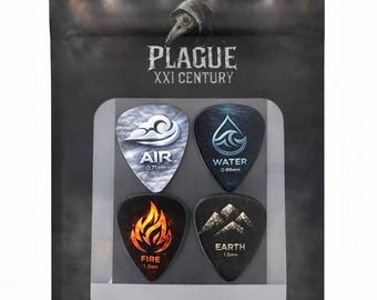 Elemental Guitar Picks Set – Air; Water; Fire; Earth