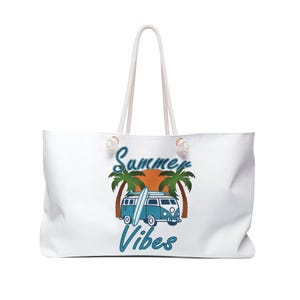 Summer Vibes-weekendtas – strandtas – reistas voor vakanties – kustsurfstijl – cadeau voor reizigers – weekendtas