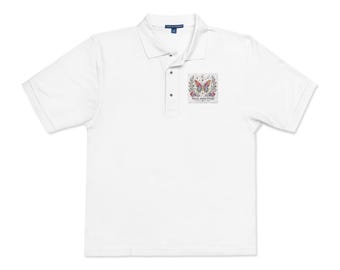 Unisex pikétröja (broderi)