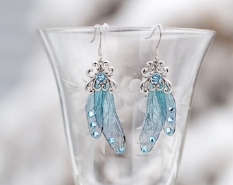 Winter Frost Dragonfly Silver earrings