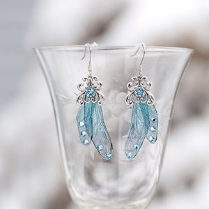 Winter Frost Dragonfly Silver earrings