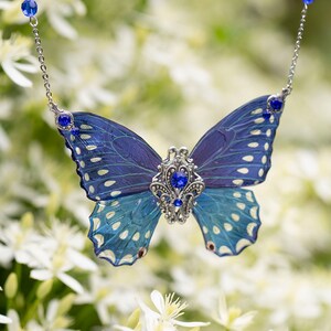 Blauer Schmetterling Schmetterling Halskette