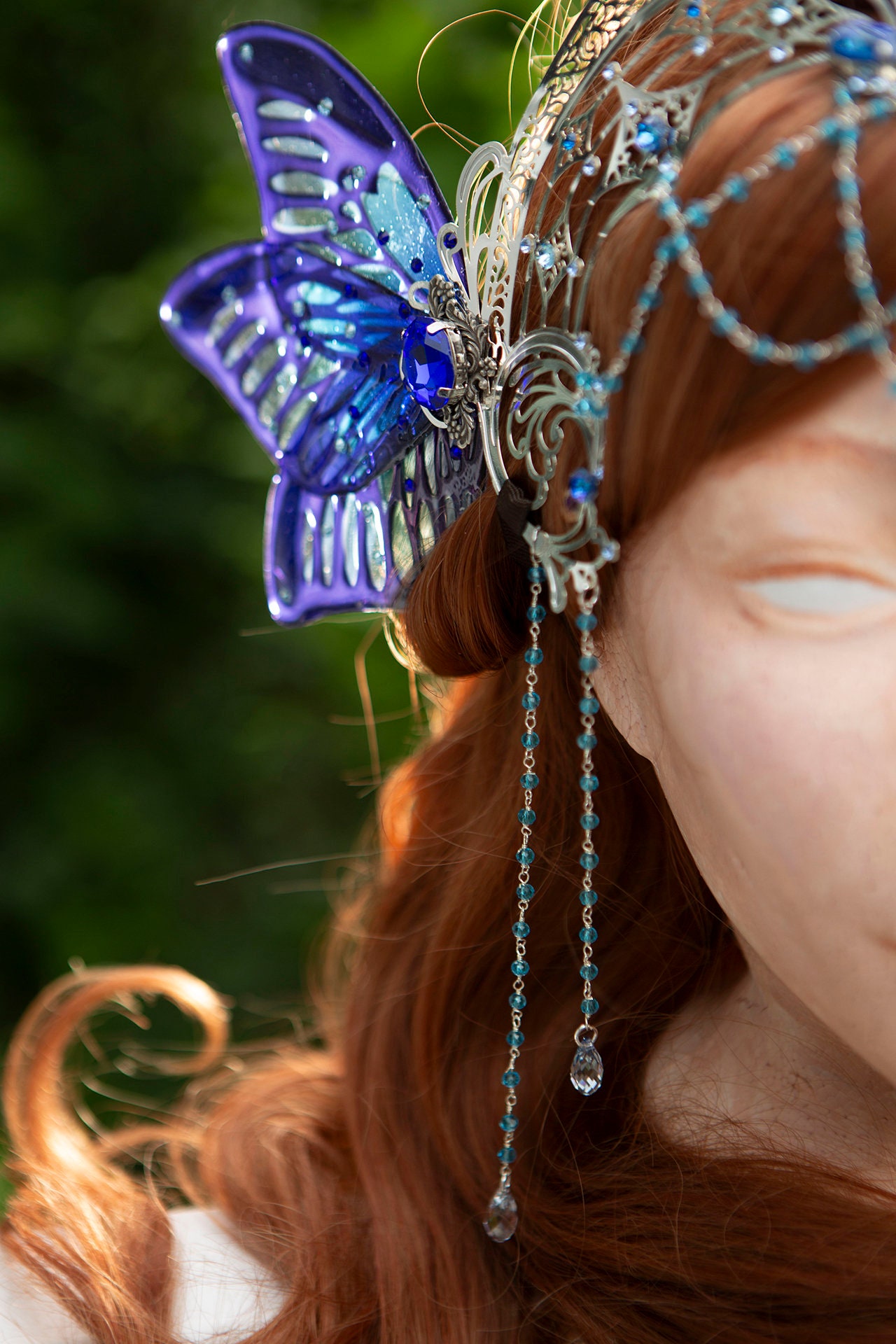 Ready to Ship Sidhe Fairy Wing Head Dress Crown Silver - Etsy