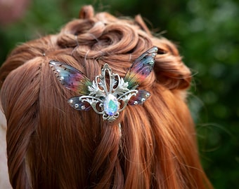 Peineta de mariposa Pixie de gema grande personalizada