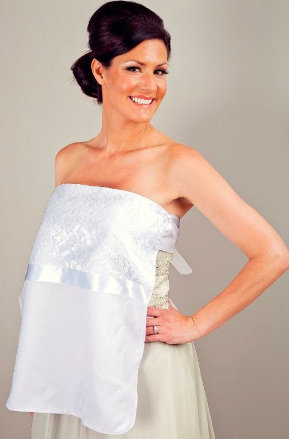 Claire Strapless Bridal Bib With Lace Overlay Etsy