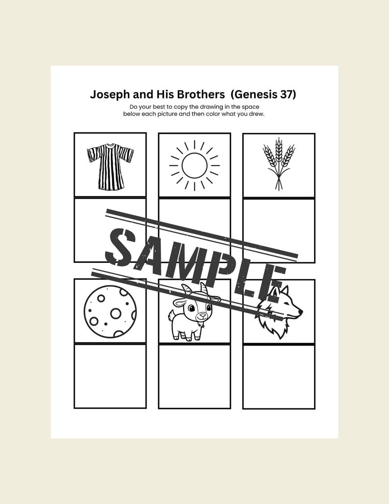 37 Worksheet Genesis 37 Worksheets Joseph and His Brothers - Etsy