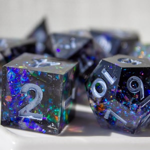 Deep Space Sparkle - 7 Piece Polyhedral Dice Set