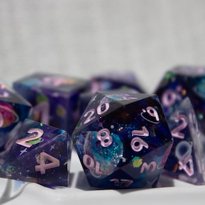 Galactic Glimmer - 8 Piece Polyhedral Dice Set
