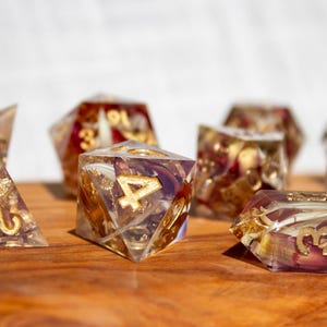 Precious Petals - 9 Piece Polyhedral Dice Set