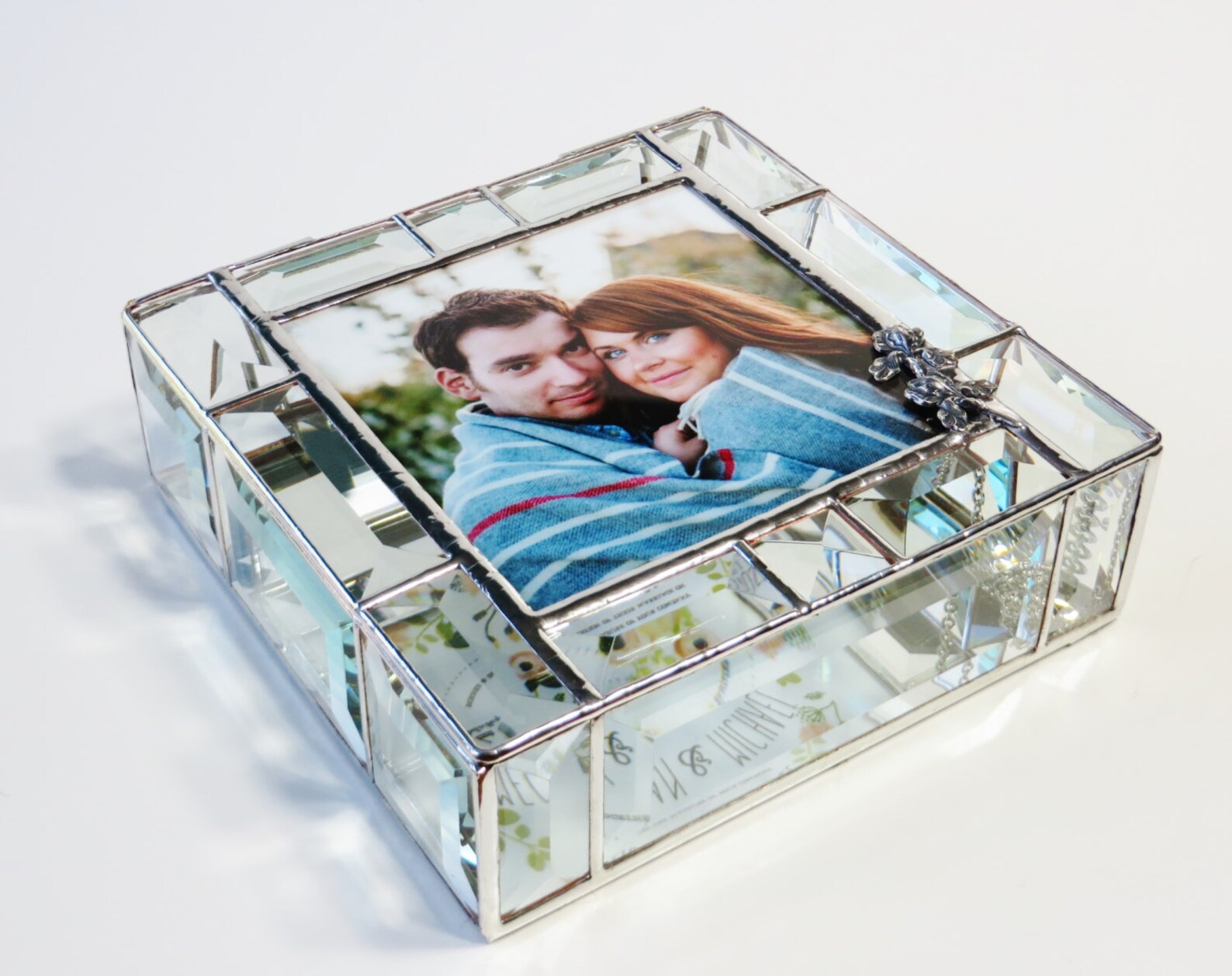 Stained Glass Keepsake Beveled Memory Box 7x7x2 Wedding Etsy