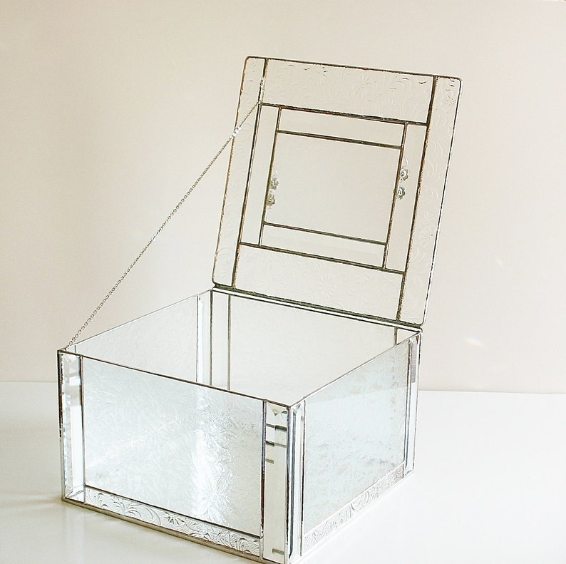Elegant Stained Glass Wedding Keepsake Display Box Reception Etsy