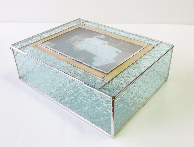 Stained Glass Keepsake Memory Box 50th Wedding Anniversary Etsy