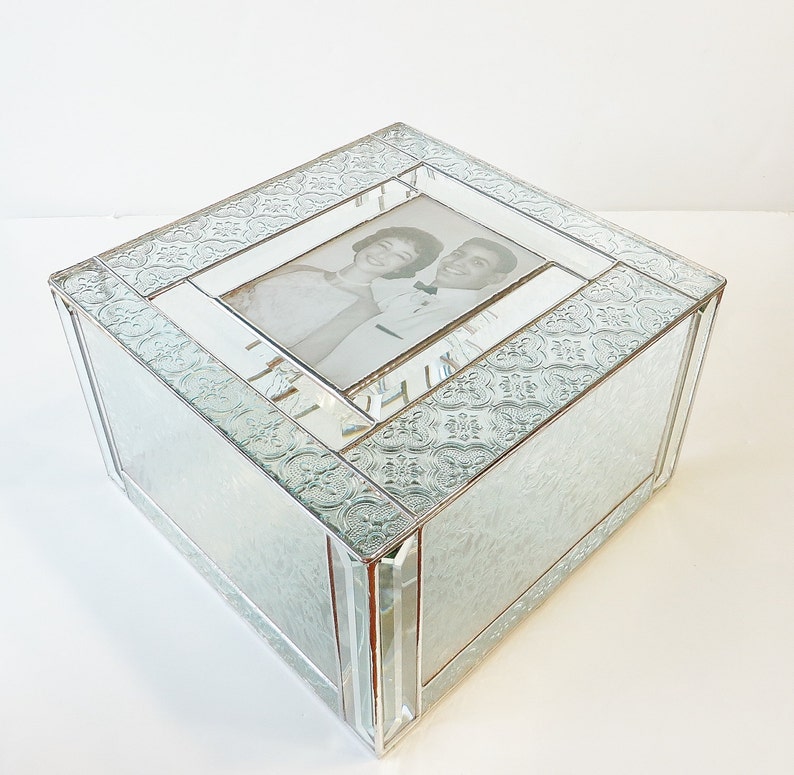 Elegant Stained Glass Keepsake Box 50th Anniversary Gift Etsy