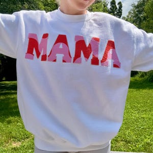 Vintage Feel Mama Patchwork Sweatshirt