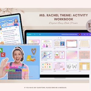 130 Pages Ms. Rachel Inspired Activity Workbook : Toddler Learning Activities (Digital Download)