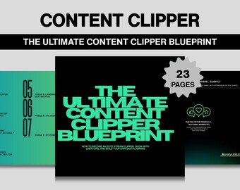 Content Clipper Blueprint: Viral Clip Pages, Monetization (Digital Download)