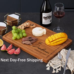 Personalized Cutting Board - Engraved Cutting Board, Charcuterie Board, Wedding Gift, Housewarming Gift, Anniversary Gift, Engagement