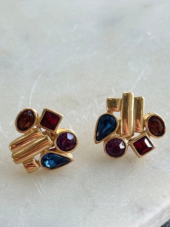 Vintage Givenchy gold stud designer earrings