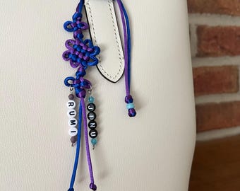 Kpop Demon Hunters Inspired Korean Knot Rujinu Bag Charm and Keychain