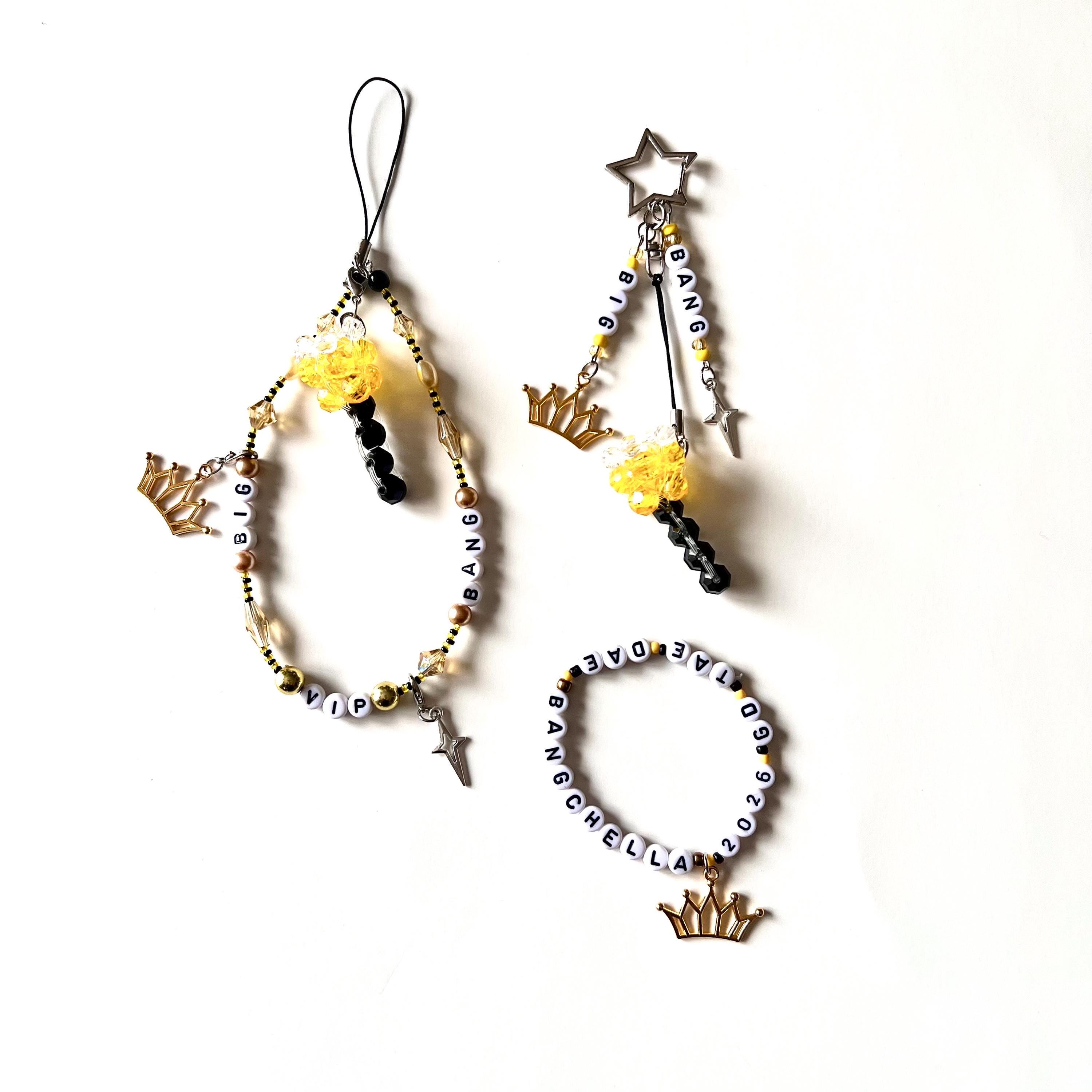 Kpop Big Bang Inspired Beaded Lightstick Keychain Charm or Wrist