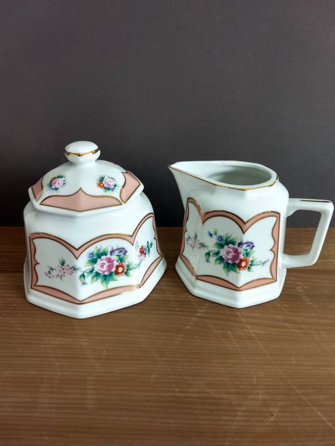 Antique Lefton China sugar creamer set Etsy