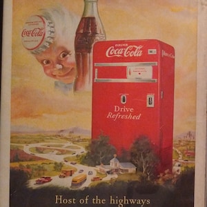 コカコーラ ビンテージトレイThe Pause That Refreshes COCA COLA, The Pause That Refreshes, Vintage 1950s Two-Sided