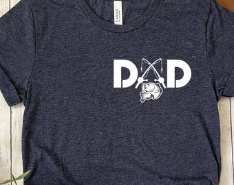Camiseta de bolsillo para papá pescador, camiseta minimalista para papá