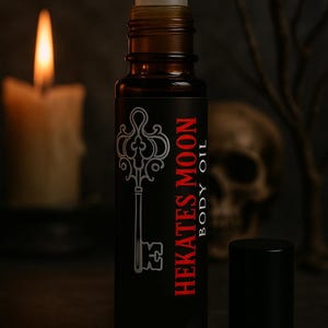Hekate’s Moon Body Oil – Mystical Ritual Perfume Roller | Empowered Feminine Magic | Witchy Gift