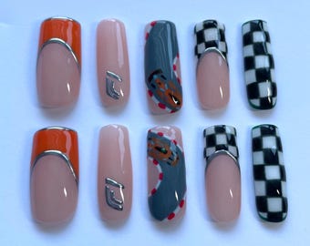 Mclaren inspired F1 Nails - Etsy 日本