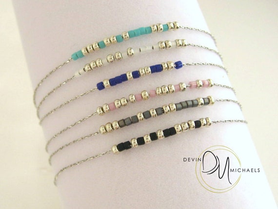 Morse Code Bar Bracelet - Beautiful – Lucky Feather