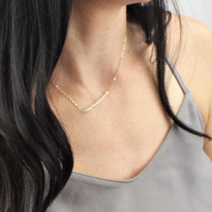 Elegant Pearl Necklace, Gold Pendant, Everyday Casual or Bridal, Bridesmaid gift image 3