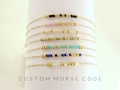 Custom Morse Code Bracelet, Choose Your Own Secret Message, Dainty Bracelet with Tiny Beads, Morse Code Jewelry for Her