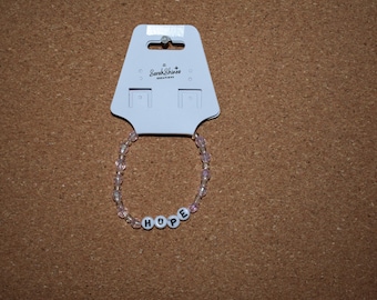 Beaded Breast Cancer Awareness Bracelets