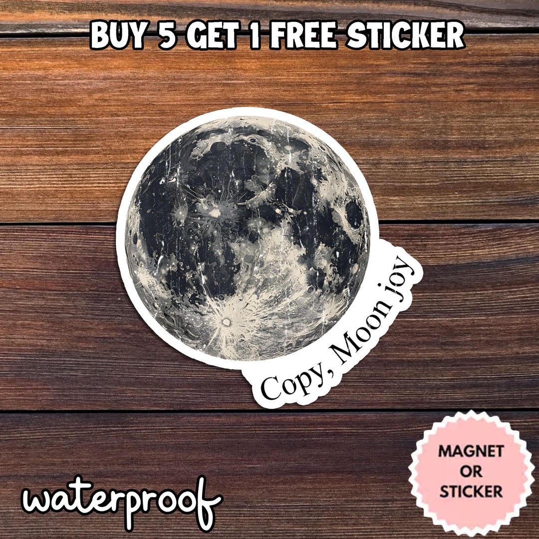 Copy, Moon Joy Sticker-artemis II Moon Mission Decal, NASA Vinyl ...