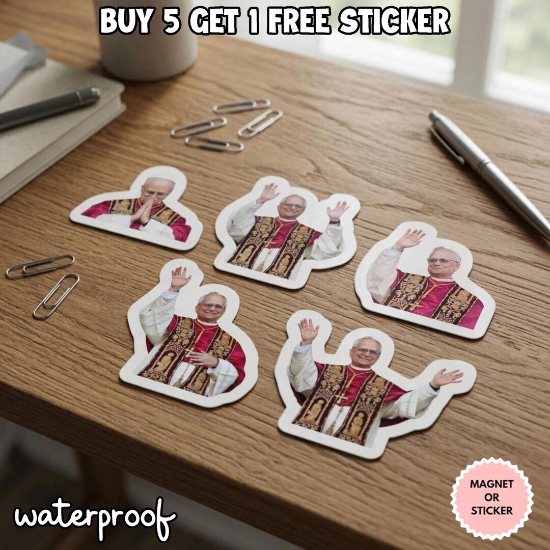 Pope Ld18 Sticker 100PCS Peace Be With You Sticker Pack, Pope Leo XIV Stickers, Religious ...