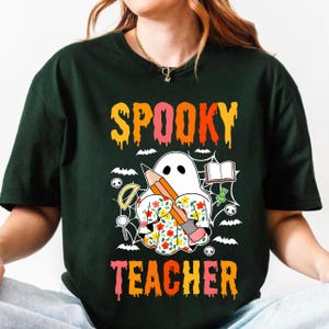 Teacher Halloween Png, Preppy Halloween Teacher Pencil Png, Trick or Teach Png, Halloween Png, Teacher Ghost Shirt Png, Halloween Shirt Png