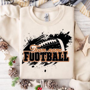 Custom Football Team PNG, Football Team Sublimation, School Name, Digital Download, Custom Design