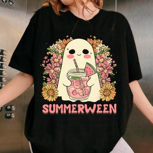 Ghost Summer Halloween png, Retro Summer Halloween Png, Summerween png, Halloween cocktail summer png, Ghost Summer Shirt png